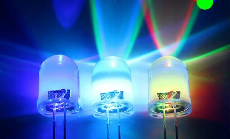 10 мм RGB 7 цветов полный цвет светодиодный страя и медленная вспышка светильник