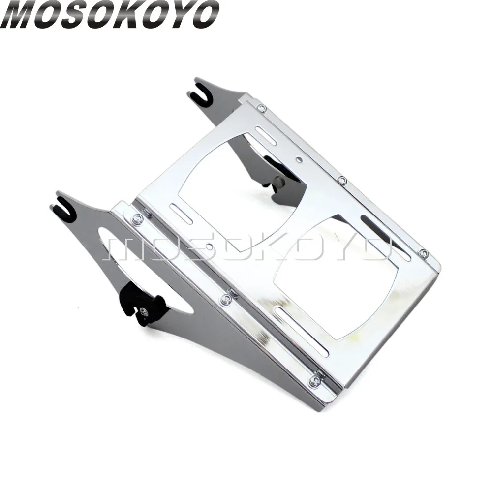 Для Harley Touring FLHR FLHRC FLHT FLHX FLTR 09-13 хром съемный 2-Up турпакет пакет Чемодан стойки легковых держатель кронштейн