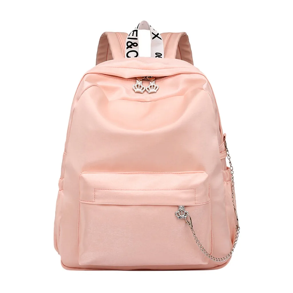 2019 Новый женский кожаный рюкзак школьные сумки для девушек кристальная Корона
