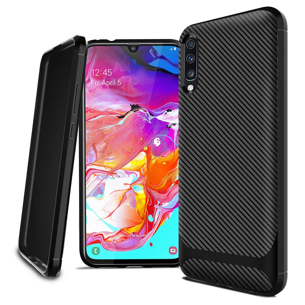 2019 новый черный твил чехол из углеродного волокна для Samsung Galaxy A10 A50 A70