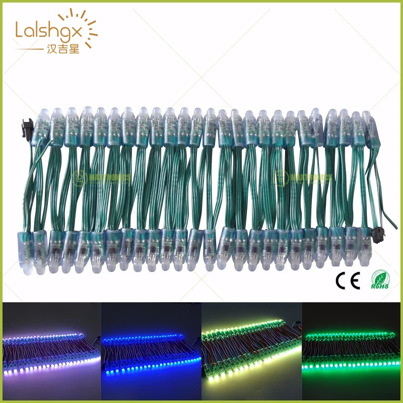 100 шт. DC5V/DC12V зеленый провод WS2811IC 12 мм светодиод с модулем RGB пиксельный светильник цифровой полный адресуемый RGB СВЕТОДИОДНЫЙ Пиксель Водонепроницаемый IP68