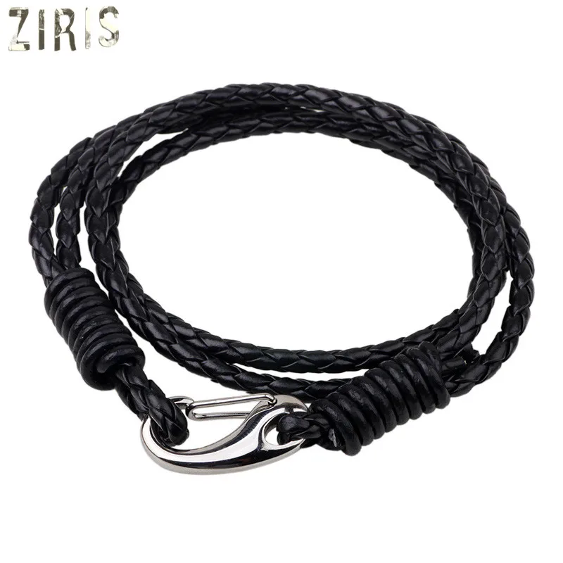 ZIRIS змеиная кожа мужской браслет из нержавеющей стали ручной работы Женская