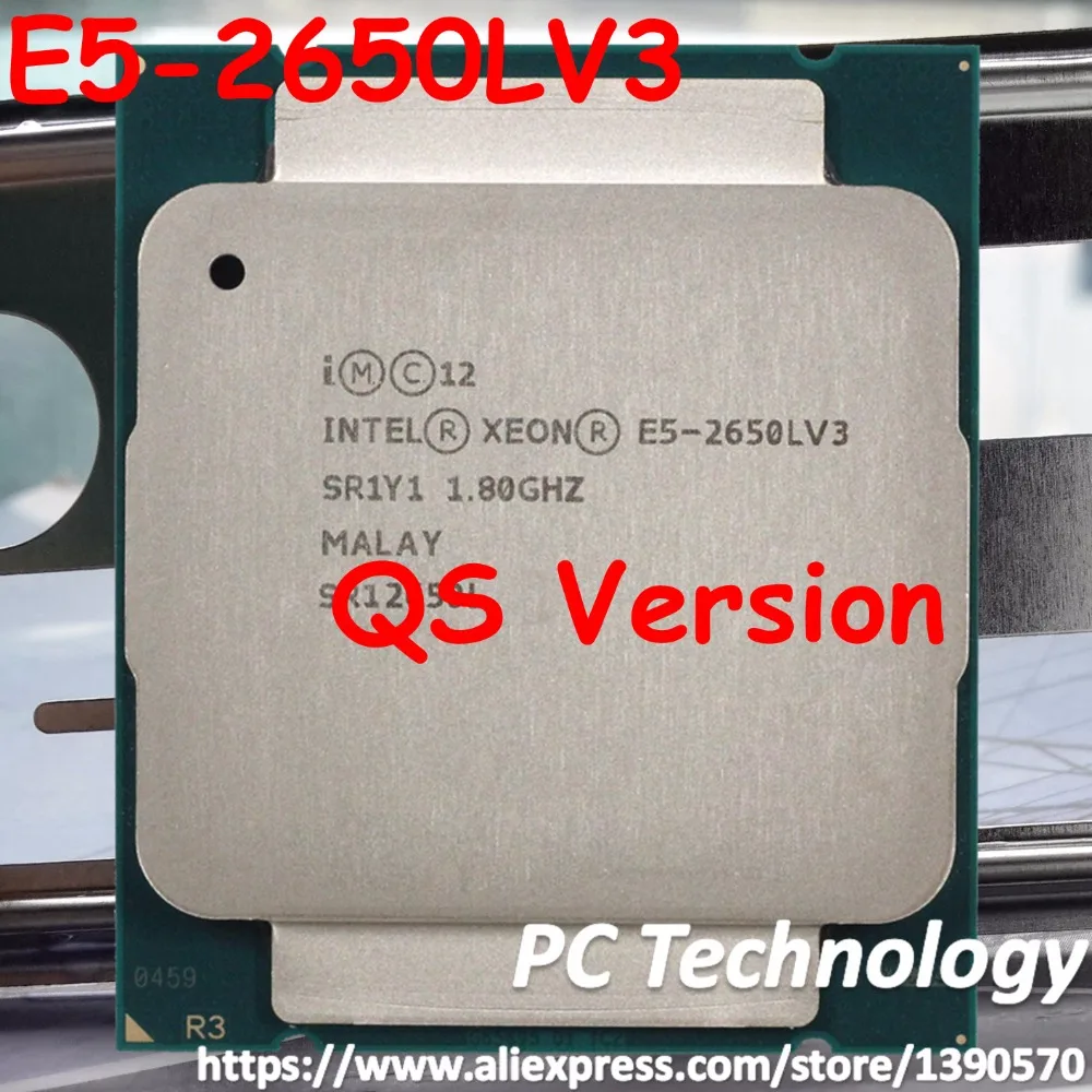 Оригинальный процессор Intel Xeon E5 2650LV3 QS версии 1 8 ГГц 12 ядерный 2650L V3 для настольного