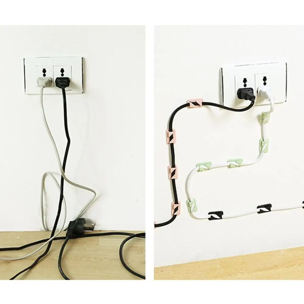 12 шт. универсальная самоклеящаяся прямоугольная намотка для проводов Держатель