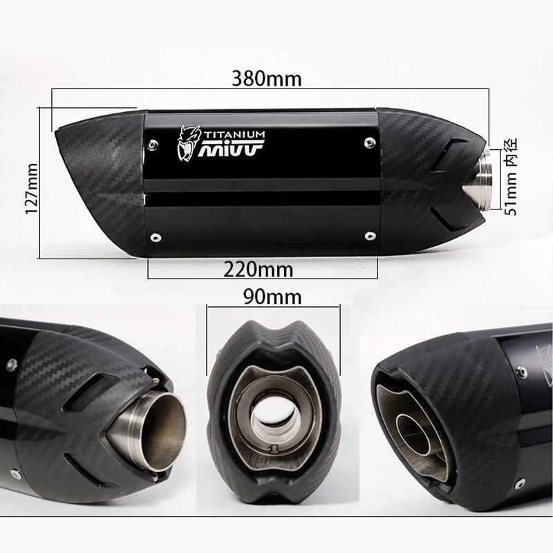 36-51 мм Универсальный мотоцикл Akrapovic выхлопная Модифицированная глушитель труба скутер питбайк грязь Мотокросс R7 R1 ER6N CBR250R