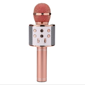 Myriann Bluetooth беспроводной микрофон портативное караоке микрофон USB KTV плеер Bluetooth динамик Запись музыки микрофоны - Цвет: Rose Gold