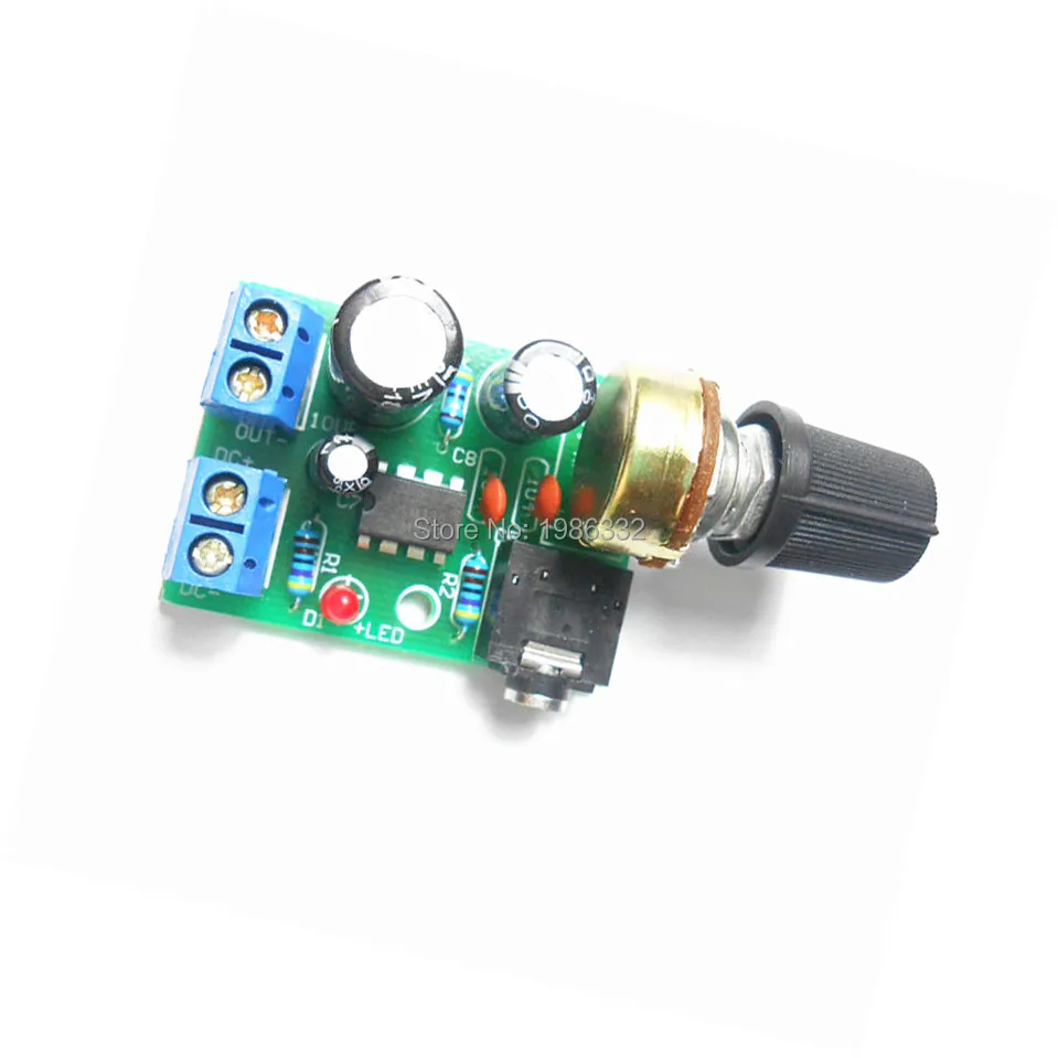 WS16 LM386 мини аудио усилитель мощности AMP плата DC 3V ~ 12V 5V регулируемый объем сварной