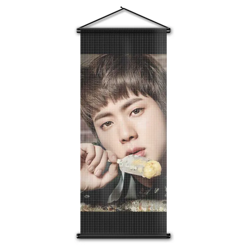 Bangtan мальчики член Decoraltive стены прокрутки полоса флаг БЦ гобелен висит плакат вентиляторы подарки 45x110 см