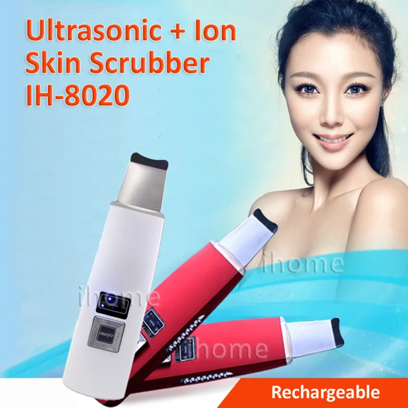 Перезаряжаемый ультразвуковой скруббер для кожи лица спа Ион свинцовое питание