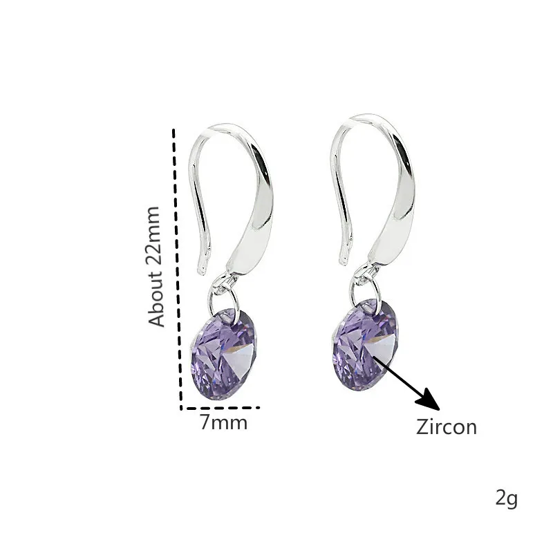

Drop Cubic Zirconia Earrings For Women Real 925 Sterling Silver High Quality Fine Luxury Earings Fashion Jewelry Wedding Flyleaf