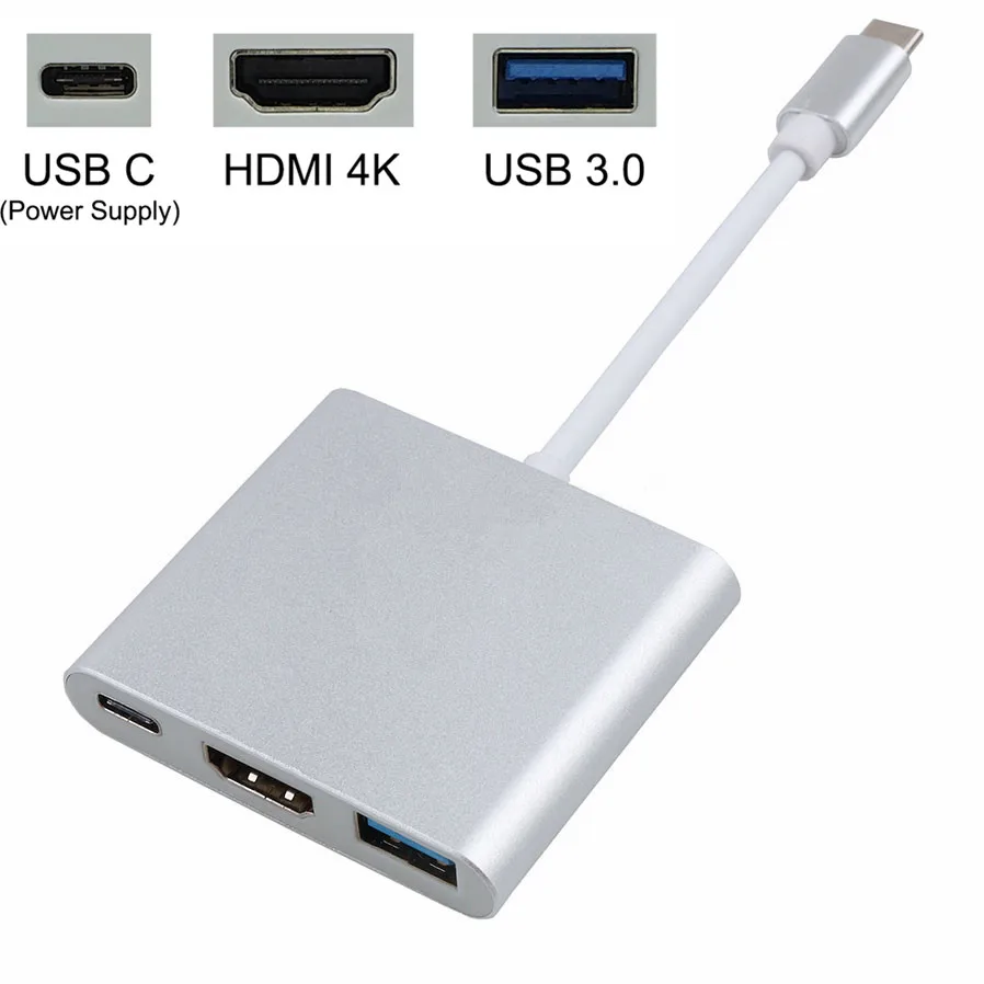 Адаптер для зарядки с Type C на HDMI USB 3 0 адаптер ноутбука 1 Mac Air Pro Huawei Mate 10 20 Samsung S9 S8