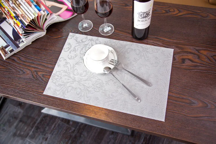 4 шт./компл. столовых модное pvc квадратное для обеденного стола подставки Водонепроницаемый Скатерти Pad нескользящая накладка