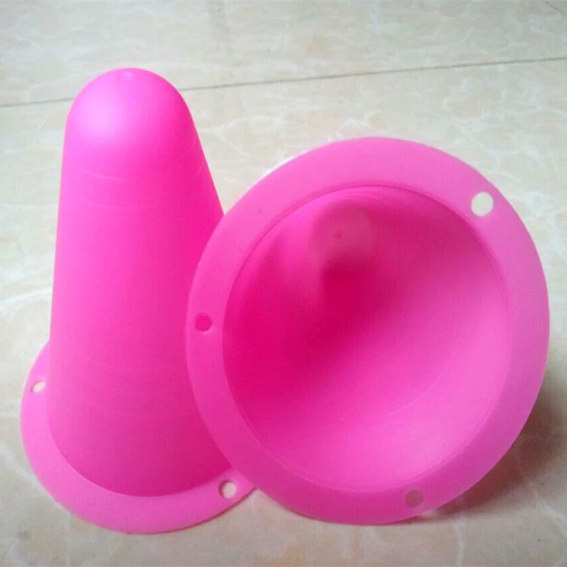 Pink 10 шт./лот конусы конусов для катания на коньках, футбол, маркер, чашка для тренировки скорости, слалом, роликовые коньки, маркировочная чашка - Цвет: Pink