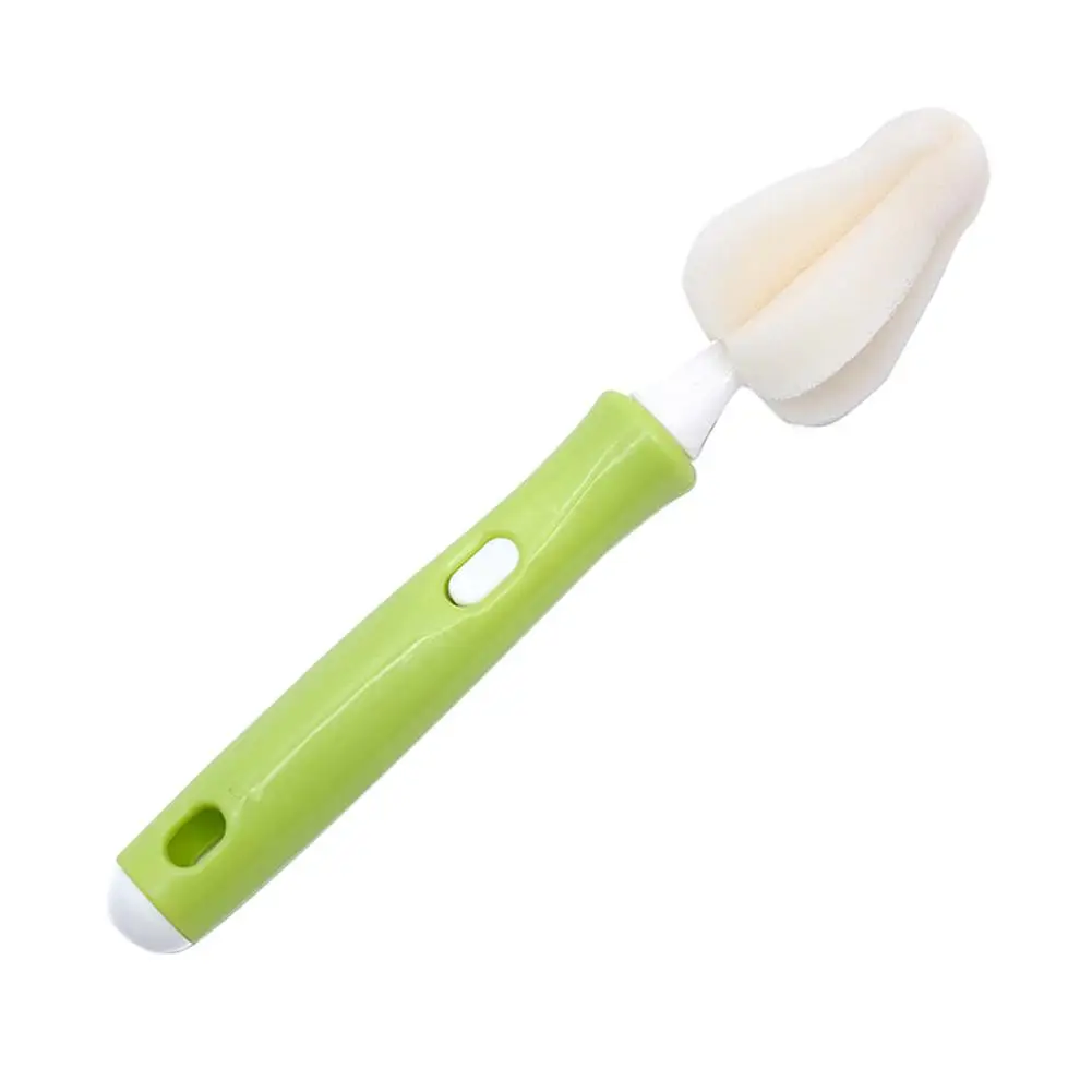 Infant Nipple Cleaning Sponge Brush Set With 360 Degree Rotating Replacement Sponge Heads Bottle Brushes Cleaner