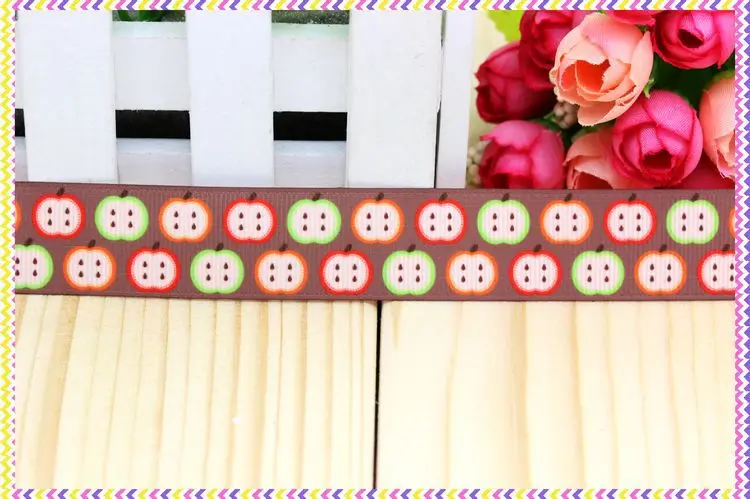 DHK 7/8 'ɵ ярдов на Хэллоуин с принтом тыквой печатная корсажная лента для волос