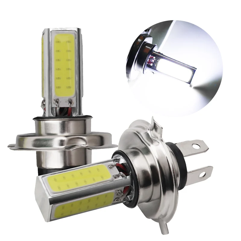 

2 шт., суперъяркие светодиодные лампы H4 для мотоцикла, 12 В