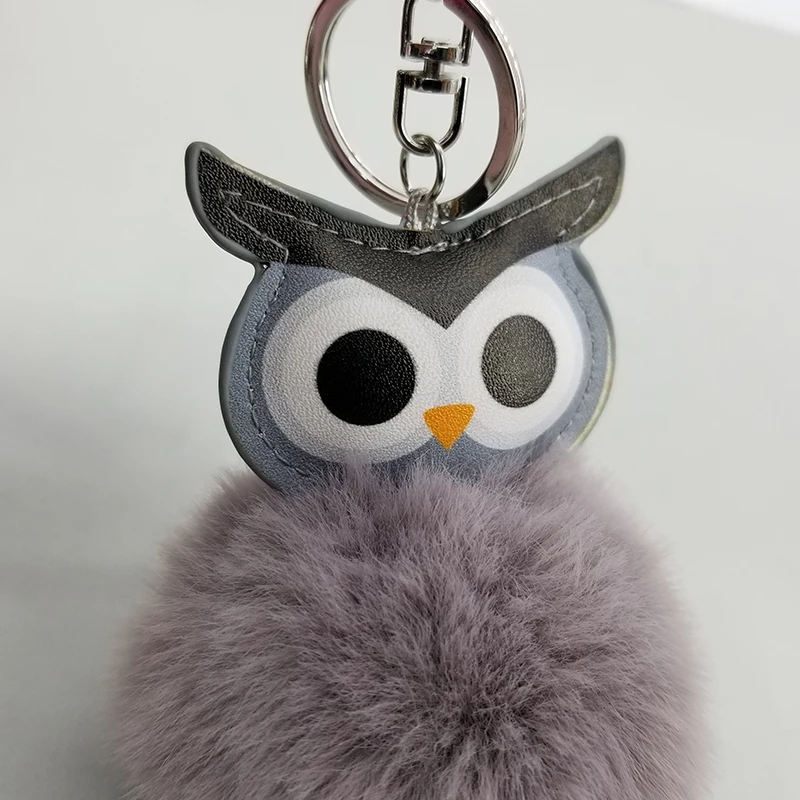 Брелоки Сова из искусственной кожи с подвесками в виде совы брелок шариками Pluffy