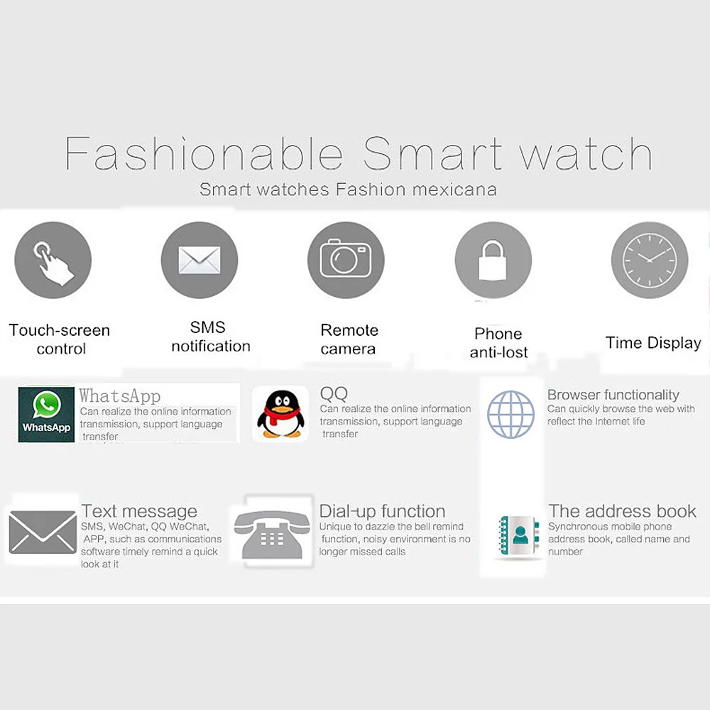 Смарт часы Smartwatch A1 Android телефонный звонок Relogio 2G GSM SIM TF карта камера для IPhone samsung HUAWEI PK GT08 A1