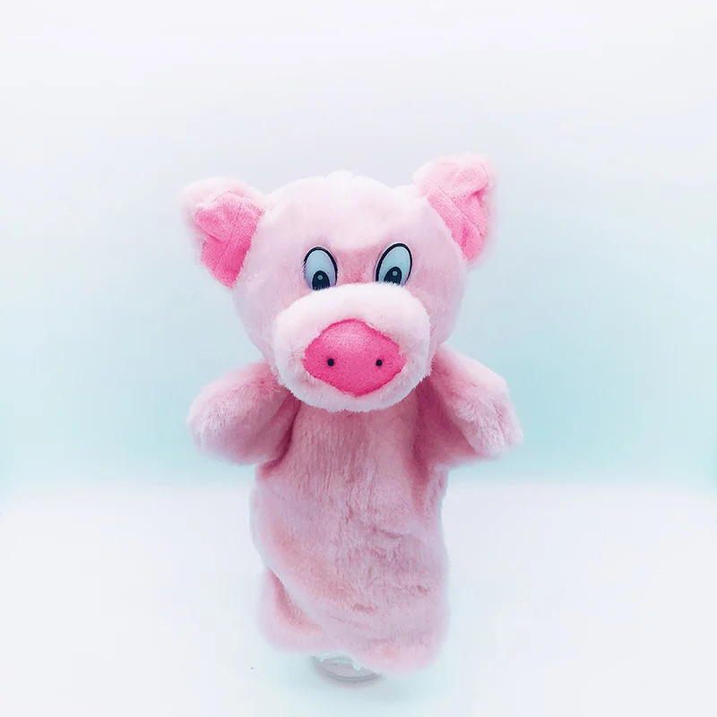 Pig Мультяшные 12 символических животных ручная кукла настоящая жизнь плюшевый дракон Свинья мышь кукла в форме обезьяны куклы на день рождения игрушки для детей B18 - Цвет: Pig