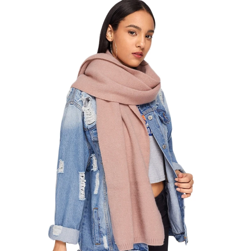 SHEIN Стильный Однотонный Шарф, Теплый Женский Элегантный Шарф