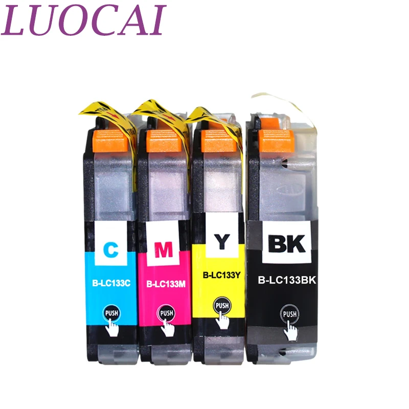 12 шт. LC133 LuoCai совместимые чернильные картриджи для Brother MFC-J245 J470DW J475DW J650DW J870DW J4410DW