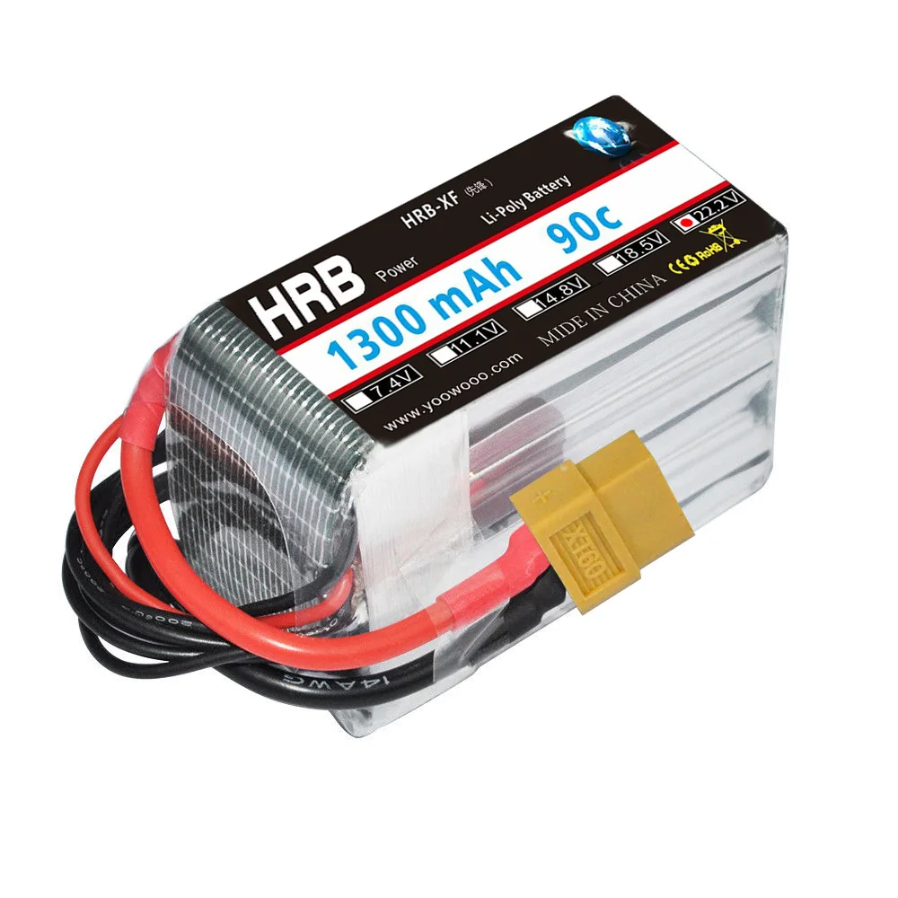 HRB FPV Racing 6S lipo батарея 22 2 V 1300mAh 90C 180C Дрон AKKU RC Baterry для вертолетов пластина самолет