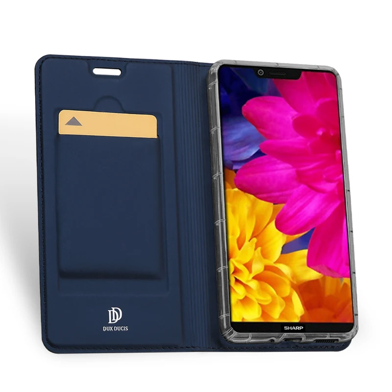 Для Sharp Aquos S3 чехол Dux Ducis кожаный кошелек с застежкой для Чехол Флип Стенд
