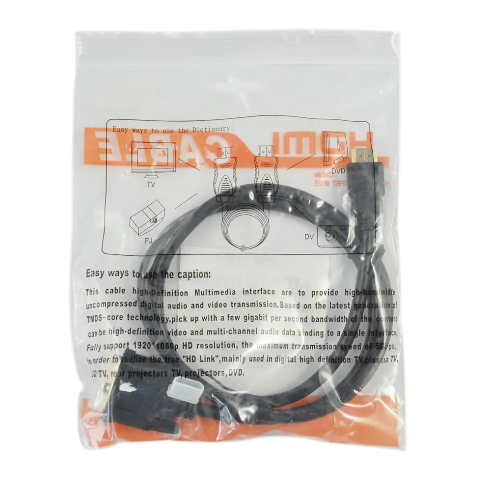 Новый стиль адаптера ksol 3FT HDMI M к DVI M/HDMI кабель 1080p Full разрешение HD|cable clamp|adapter cable
