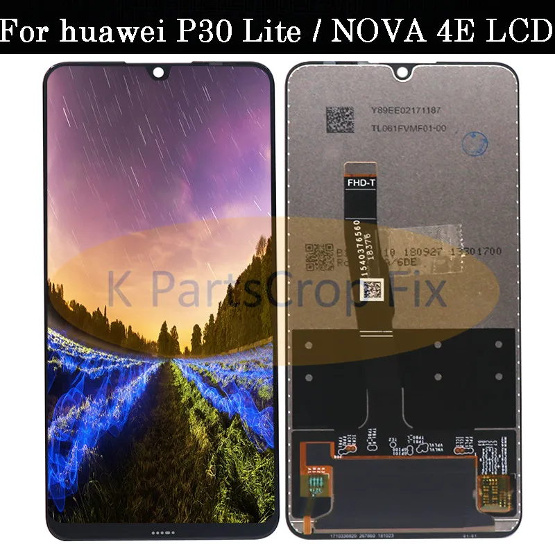 2312*1080 Оригинальный ЖК дисплей с рамкой для HUAWEI P30 Lite экран Nova 4e телефона LX2
