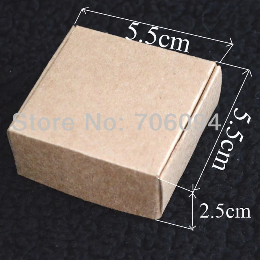 

5.5*5.5*2.5CM,100pcs/lot, Free Shipping Jewerly kraft paper box Brown kraft handmade gift boxes,custom box logo kraft paper box