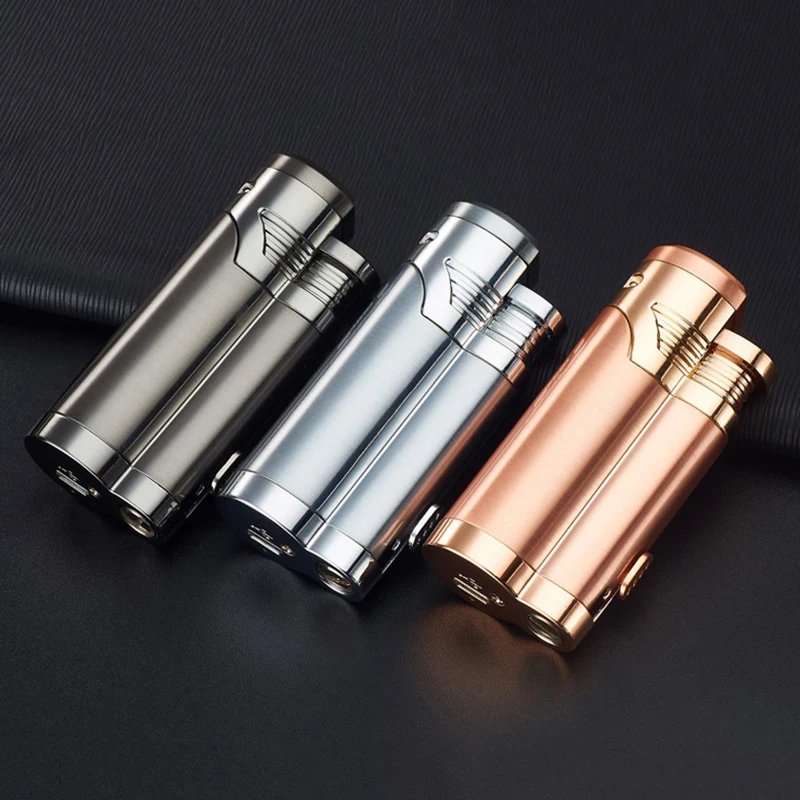 Двойные дуговые Электрические Usb зажигалки с сигары резак Плазменные заряжаемые зажигалки прохладный ветер-плотные электронные сигареты