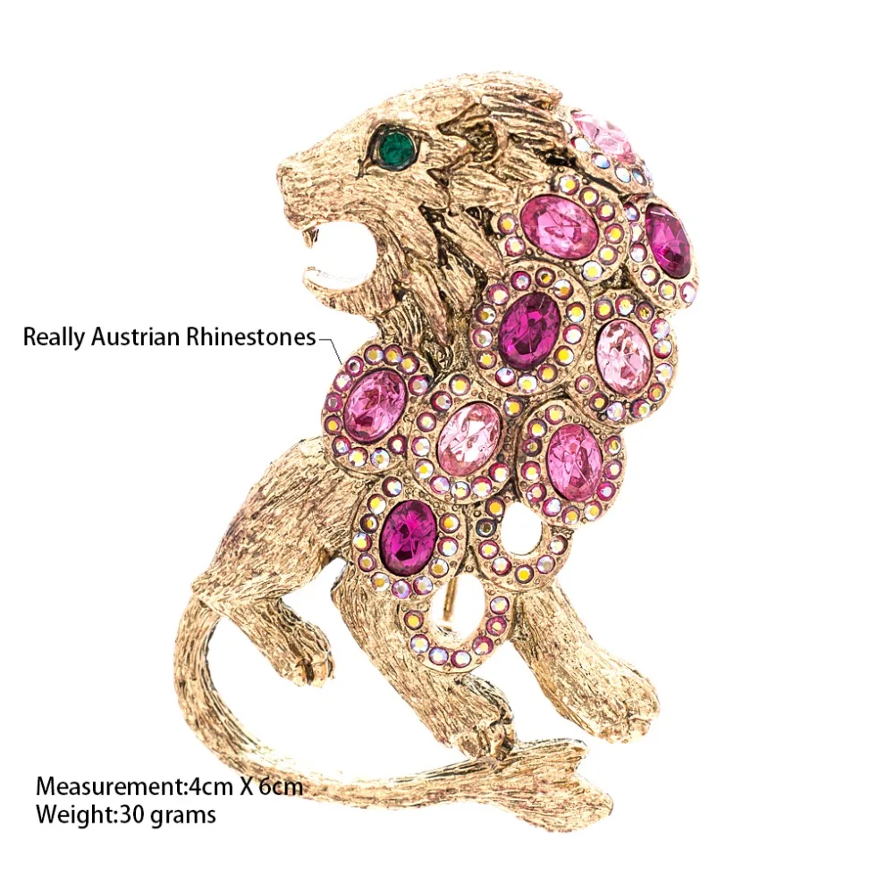 Высококачественные действительно Австрийские хрустальные стразы Лев брошка на