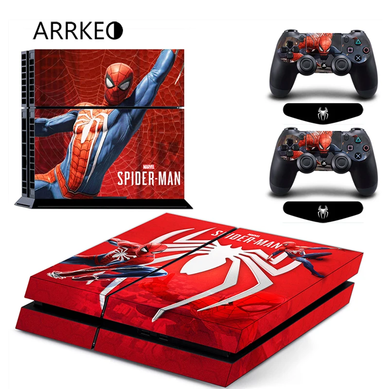 ARRKEO популярная игра Человек паук чехол Спайдермен Наклейка для PS4 наклейка sony