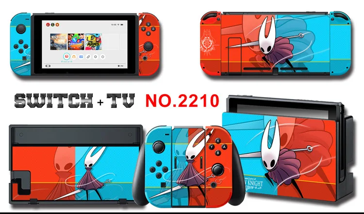 Для nintendo Switch Pain sticker консоль Dock Joy Con полное покрытие цветной бумажной кожи Закаленное стекло протектор экрана от 2000-2305