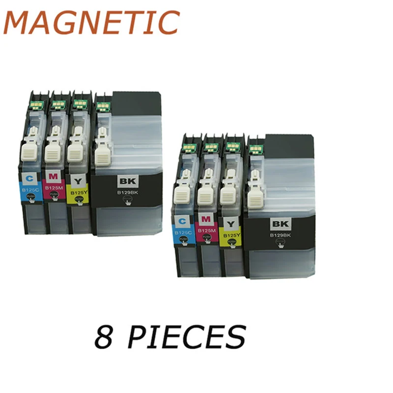 

Printer Ink 8 Pieces LC129 LC125 LC129XL Compatible Ink Cartridges For Brother MFC-J6520DW MFC-J6720DW MFC-J6920DW Printers