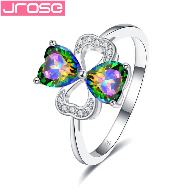 Женское кольцо с сердцем JROSE модное фианитом из светло голубого циркония