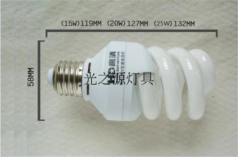 DC 24V E27 36 Вт 20 хит продаж спиральная трубка энергосбережения лампы Флуоресцентный
