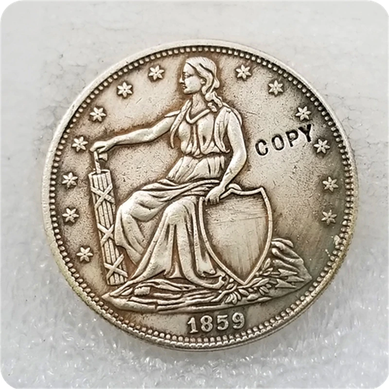 COPY REPLICA 1859 Paquet Seated Half Dollar Patterns COIN | Дом и сад