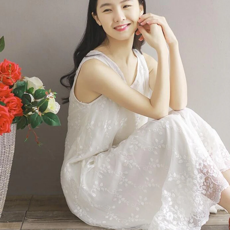 Женские винтажные кружевные платья с вышивкой новинка 2017 летнее стильное платье