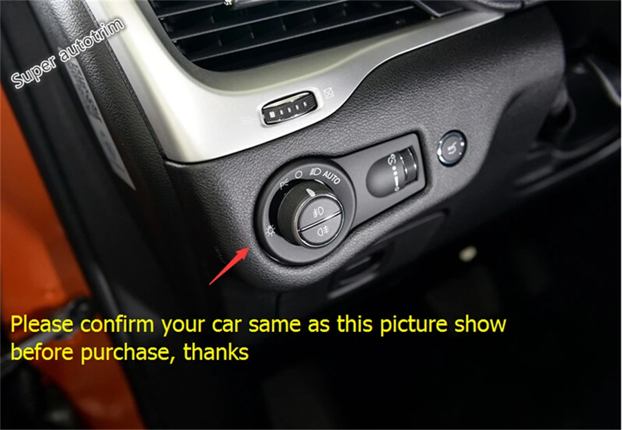

Lapetus Head Lights Lamp Switch Button Cover Trim 1 Pcs Fit For Jeep Cherokee 2014 2015 2016 2017 ABS Accessories Interior