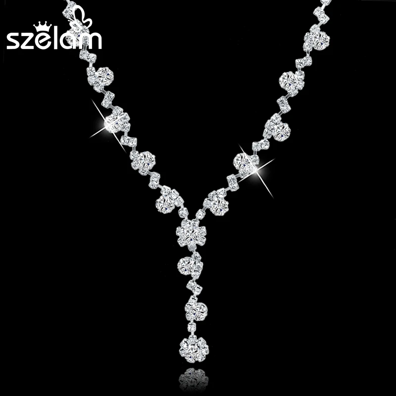 Длинные Элегантные ожерелья-чокер с воротником для женщин Австрийские