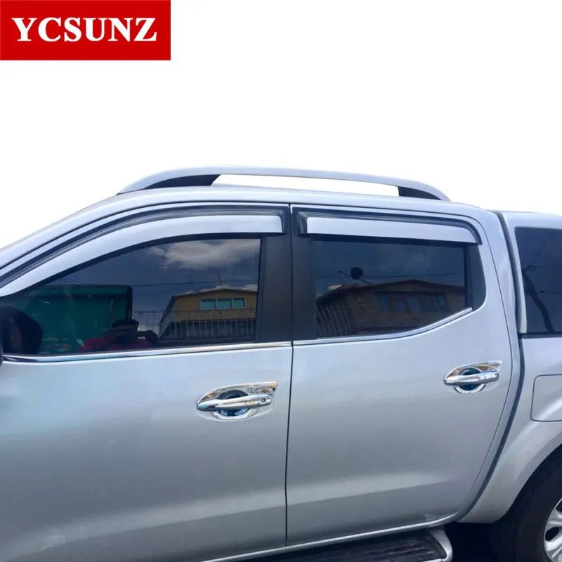 Козырьки для оконной двери для Nissan Navara Щепка дефлектор ветра для Nissan Navara frontier вентиляционное отверстие защита от дождя Ycsunz
