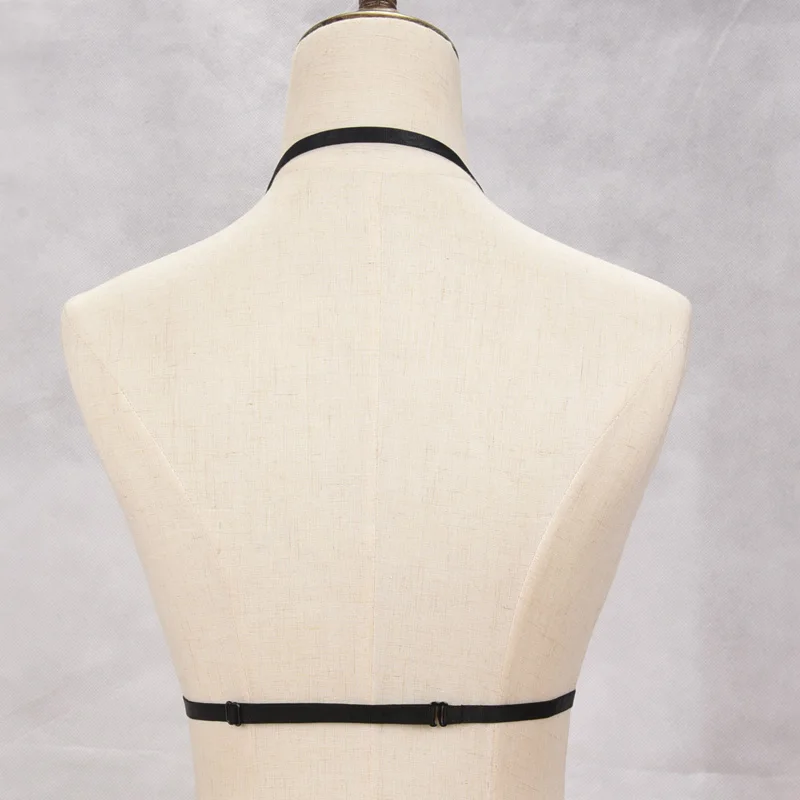 Бандажный укороченный топ клетка бюстгальтер-портупея эластичный бюстгальтер