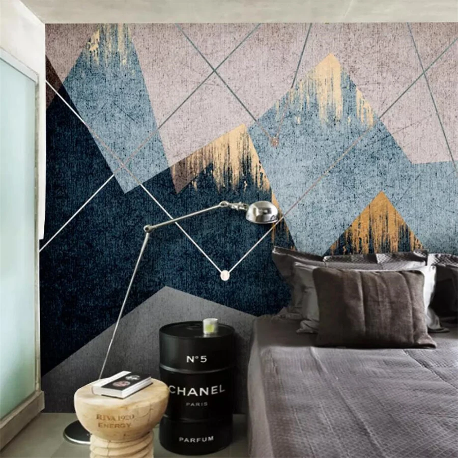 beibehang Custom wallpaper 3d mural modern minimalist abstract geometric landscape background wall decorative painting | Обустройство