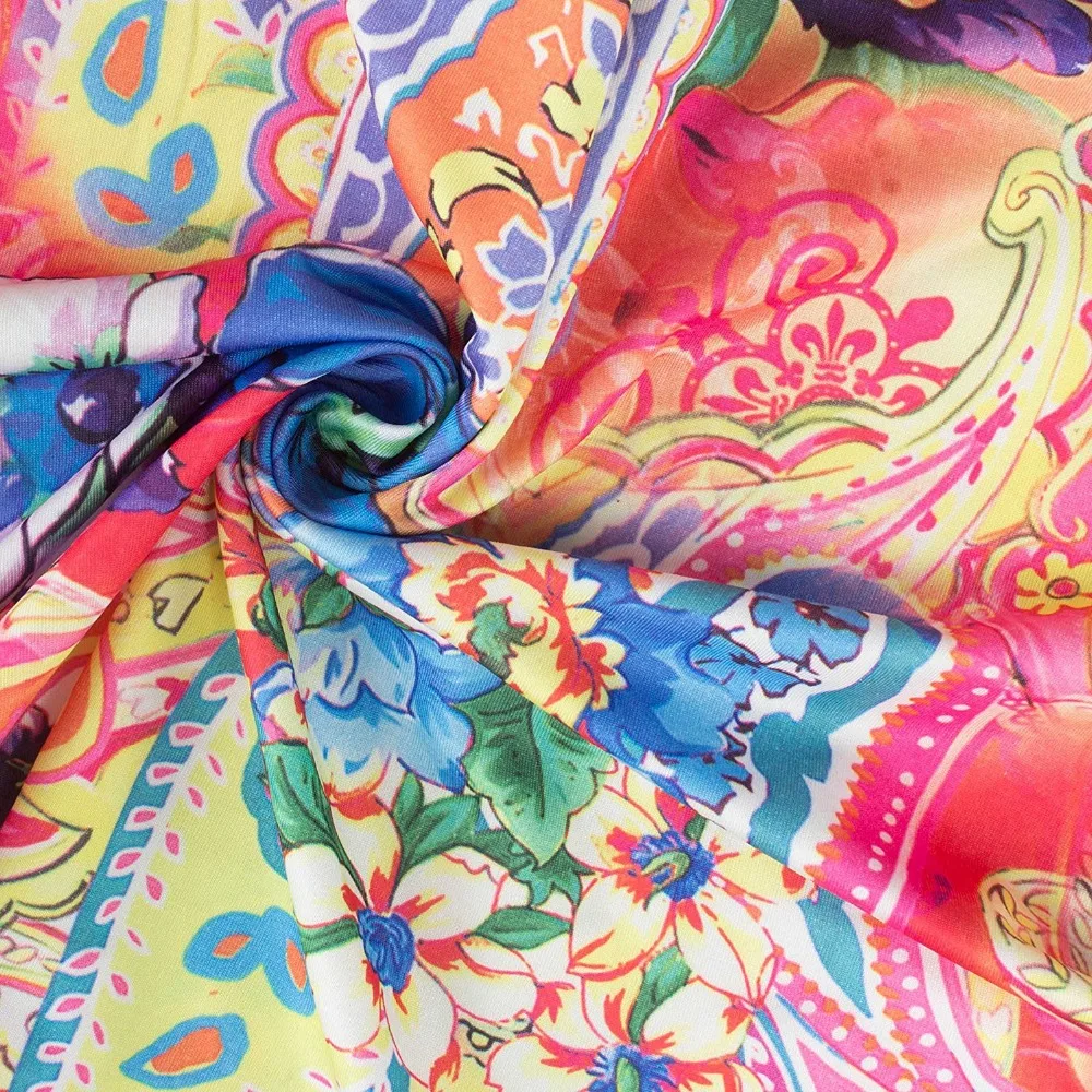 Популярное женское элегантное платье трапециевидной формы с цветочным принтом