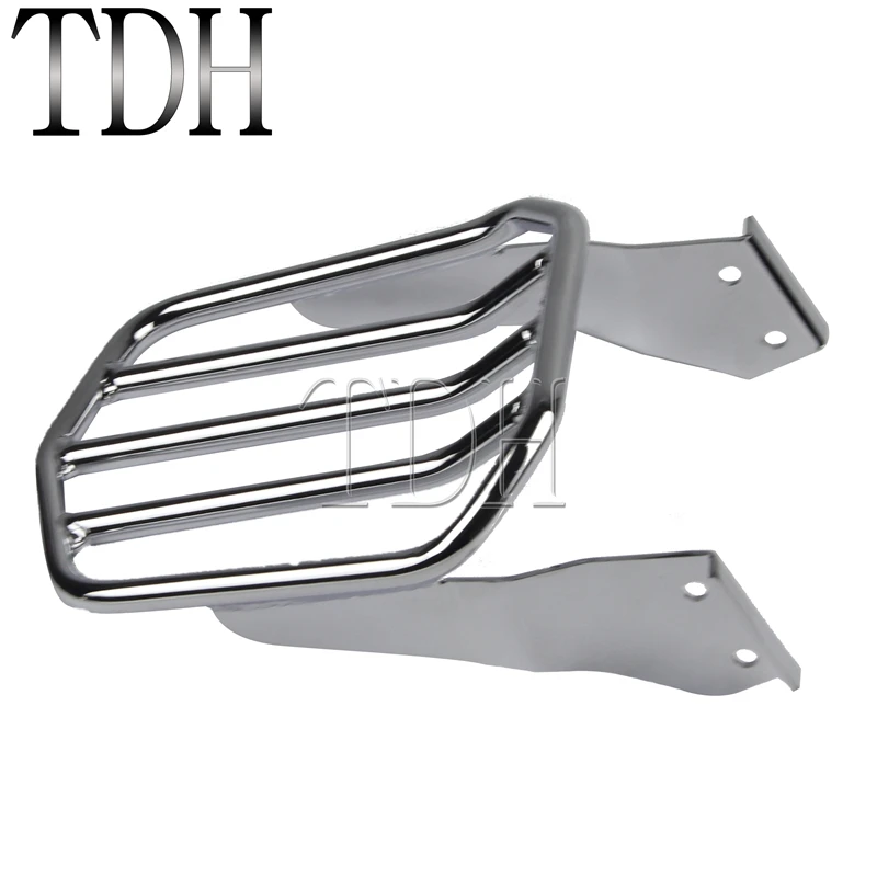 Motorcycle Chrome Sissy Bar Backrest Luggage Rack Detachable Holder For Harley Dyna Models 2002-Later | Автомобили и мотоциклы