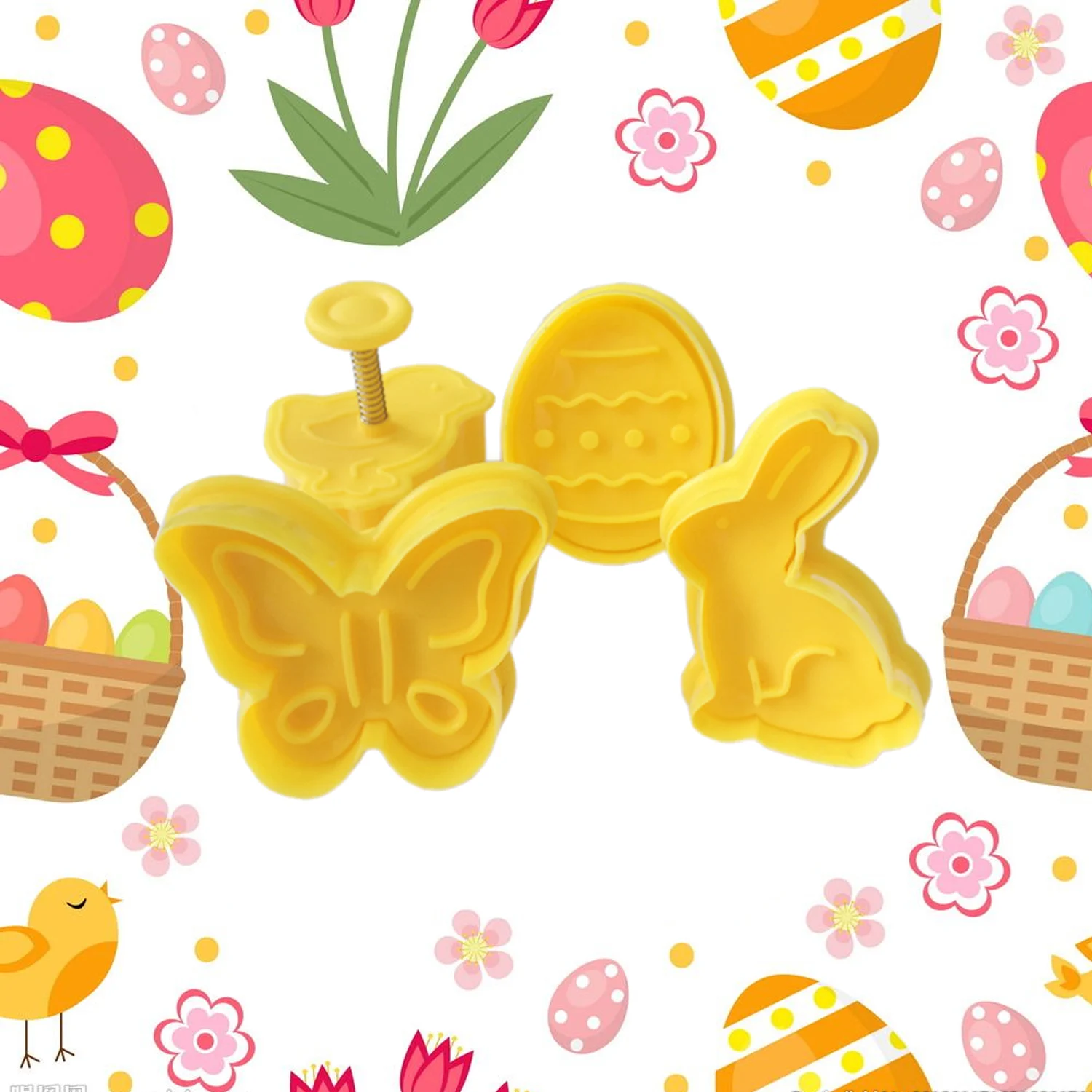 Behogar 4 шт. с изображениями мультипликационных персонажей Пасхальной тематике