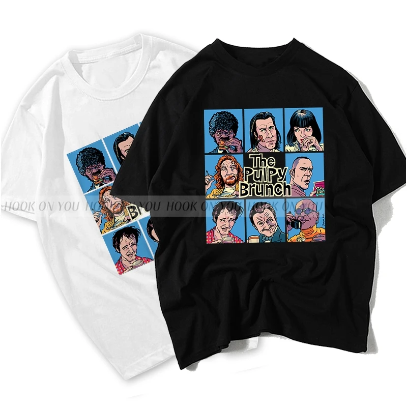Pulp fiction футболка Новая мужская женская летняя футболка с круглым вырезом качественная хлопковая Футболка Harajuku футболка с коротким рукавом