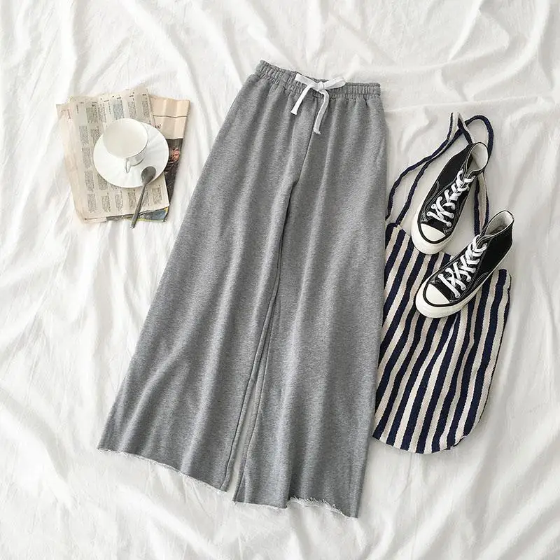 pants Костюм из двух частей весна Новая Женская Корейская версия рубашки с принтом эластичные с высокой талией повседневные брюки женские наборы - Цвет: pants