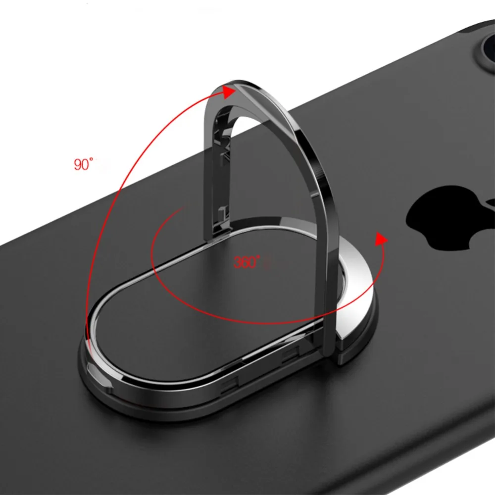 For iPhone 8 7 Case 360 Degree Rotating Ring Kickstand Shockproof Can work with Magnetic Car Mount case |